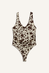 Patterned Strappy Snap-Button Bodysuit