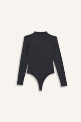 Half Turtleneck Long-Sleeved Snap Button Bodysuit