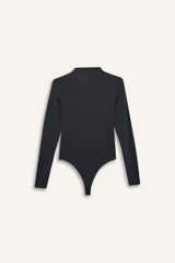 Half Turtleneck Long-Sleeved Snap Button Bodysuit