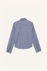 Fitted Plaid Poplin Long Sleeve Shirt