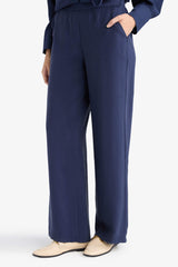 Regular Fit Elastic Waist Modal Trousers