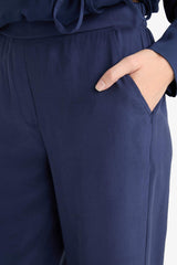 Regular Fit Elastic Waist Modal Trousers