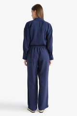 Regular Fit Elastic Waist Modal Trousers