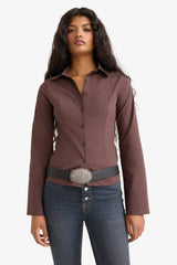 Fitted Poplin Long-Sleeve Shirt