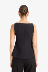 Fitted Square Neck Strappy Blouse