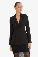 Regular Fit Buttoned Blazer Jacket