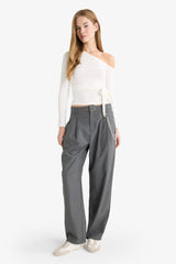 Baggy Fit Double Pocket Normal Waist Standard Length Trousers