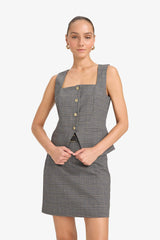 Slim Fit Square Collar Vest