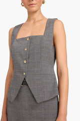 Slim Fit Square Collar Vest