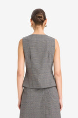 Slim Fit Square Collar Vest