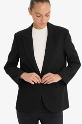Regular Fit Buttoned Blazer Jacket