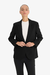 Regular Fit Buttoned Blazer Jacket