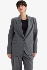 Regular Fit Buttoned Blazer Jacket