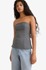 Fitted Strapless Blouse