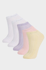 Girls 5-Pack Cotton Ankle Socks