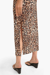 Bodycon Leopard Print Strappy Maxi Dress