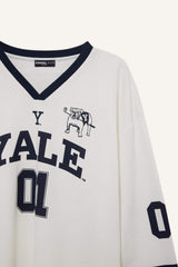 Yale University Regular Fit V-Neck Long Sleeve T-Shirt