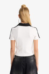 Cool Fitted Printed Rib Short Sleeve T-Shirt