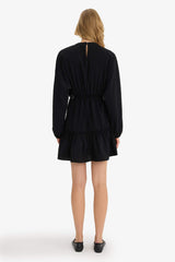 Crew Neck Long Sleeve Mini Dress