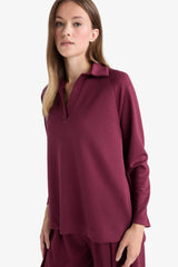 Regular Fit Boat Neck Long Sleeve Tunic