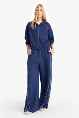Elastic Waist Wide Leg Sweatpants