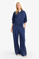 Elastic Waist Wide Leg Sweatpants