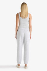 Basic Plain Pocketed Waist Tied Thick Jogger Sweatpants