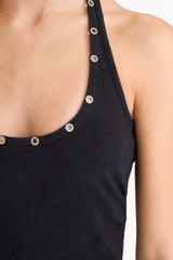 Fitted Halter Neck Tank Top