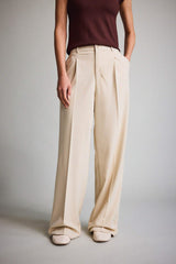 Wide Leg Zip-Up High-Waisted Standard Length Trousers