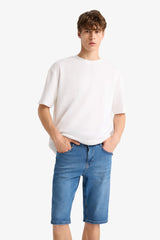 Regular Fit Jean Bermuda Shorts