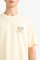 Boxy Fit Crew Neck Back Printed Short Sleeve T-Shirt