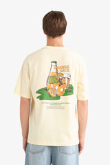 Boxy Fit Crew Neck Back Printed Short Sleeve T-Shirt