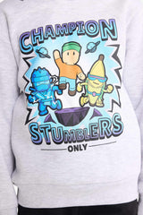 Boys Stumble Guys Hooded Sweatshirt with Soft Fur Inside