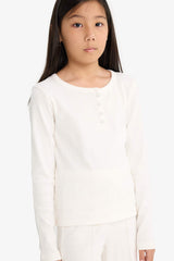 Girls Two-Piece Set: Ribbed Camisole, Long-Sleeved T-Shirt, and Sweatpants