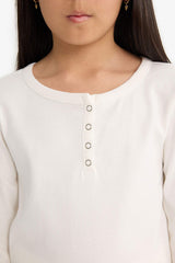 Girls Two-Piece Set: Ribbed Camisole, Long-Sleeved T-Shirt, and Sweatpants