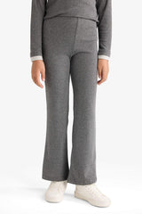 Girls Two-Piece Set: Printed Long-Sleeve T-shirt and Sweatpants