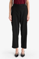 Barrel Fit Crop Ankle Length Trousers
