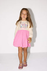 Baby Girl Hello Kitty Long Sleeve Ribbed Camisole Dress