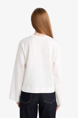 Regular Fit Crew Neck Long Sleeve T-Shirt Tunic