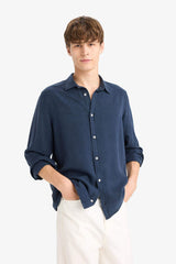 Regular Fit Twill Long Sleeve Shirt