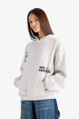 Overshirt Fit Hooded Sweatshirt with Back Print and Thick Design