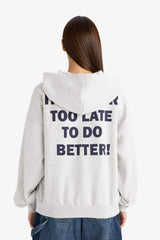 Overshirt Fit Hooded Sweatshirt with Back Print and Thick Design