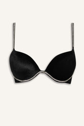 Velvet-covered Full Push-Up Underwired T-Shirt Bra