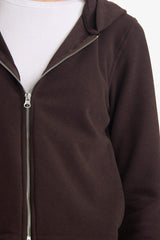 Slim Fit Hooded Zippered Sweatshirt