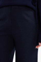 Straight Wide Leg Knitted Trousers