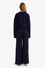 Straight Wide Leg Knitted Trousers