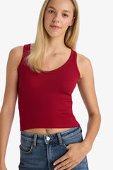 Fitted V-Neck Ribbed Camisole Athlete