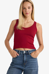 Fitted V-Neck Ribbed Camisole Athlete