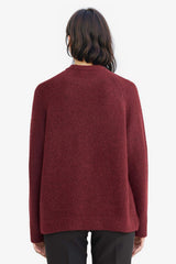 Wool Blend Crew Neck Thick Knit Sweater