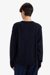 Wool Blend Crew Neck Basic Knit Sweater